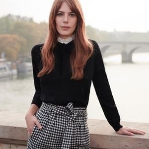 Sezane maille - Lace turtleneck sweater